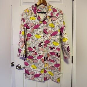 Andrea Viccaro Umbrella Duster Coat Novelty Cotton Jacket Women Size 12